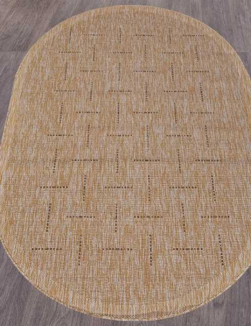 Ковёр VEGAS-S008-BEIGE-BROWN-OVAL
