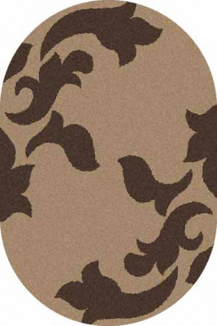 Овальный ковер PLATINUM T620 D.BEIGE-BROWN