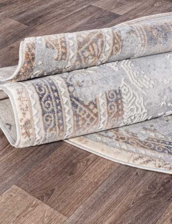 Турецкий ковер TOKIO-17495A-GREY-BEIGE-OVAL