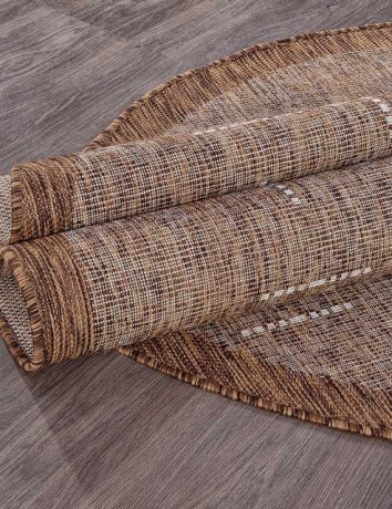 Ковёр VEGAS-S008-BROWN-CREAM-OVAL