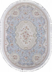 Турецкий ковер HUNKAR-7922-BLUE-BLUE-OVAL