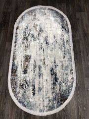 Турецкий ковер DOKU-9347H-BLUE-CREAM-OVAL