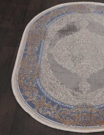 Турецкий ковер QATAR-33031-030-BLUE-OVAL