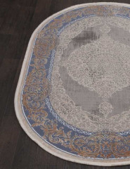 Турецкий ковер QATAR-33031-030-BLUE-OVAL