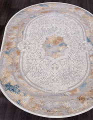 Турецкий ковер ERVA-18134-L-GRAY-BLUE-OVAL