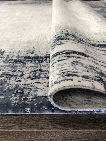 Турецкий ковер DOKU-9348H-BLUE-CREAM-OVAL