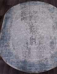 Турецкий ковер ARMINA-03878A-BLUE-BLUE-OVAL
