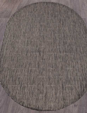 Ковёр VEGAS-S008-DARK-GRAY-OVAL