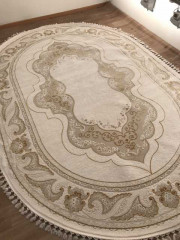 Турецкий ковер HUNKAR-8165-BEYAZ-BEYAZ-OVAL