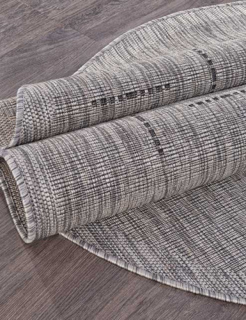 Ковёр VEGAS-S008-GRAY-BLACK-OVAL