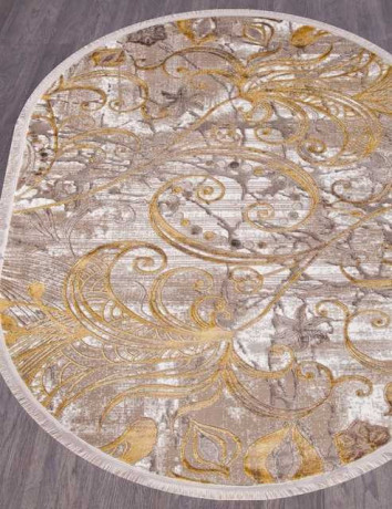Турецкий ковер REGINA-O0273-075-GOLD-OVAL