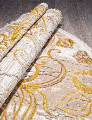 Турецкий ковер REGINA-O0273-075-GOLD-OVAL