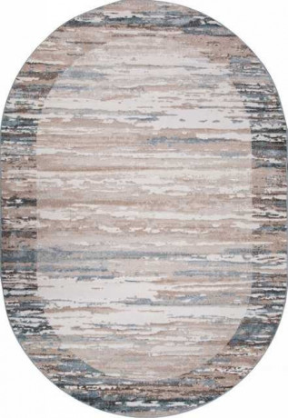 Ковёр NATUREL-D983-BEIGE-BLUE-OVAL