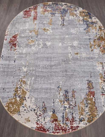Турецкий ковер MARDAN-5045A-COKEN-D-GREY-YELLOW-OVAL