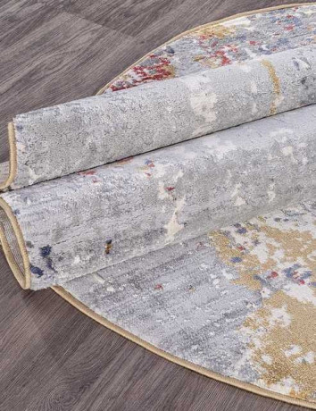 Турецкий ковер MARDAN-5045A-COKEN-D-GREY-YELLOW-OVAL