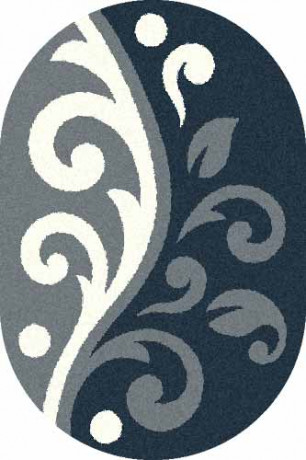 Овальный ковер PLATINUM T621 BLUE-NAVY
