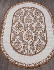 Ковёр VEGAS-S001-CREAM-BROWN-OVAL