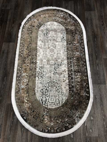 Турецкий ковер DOKU-9365B-GREY-BROWN-OVAL